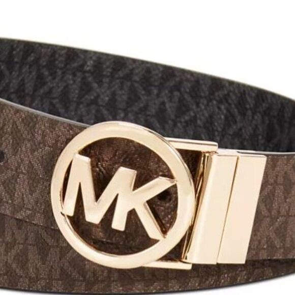 MICHAEL Michael Kors Reversible Signature with Logo Buckle Belt NWT - Picture 1 of 4